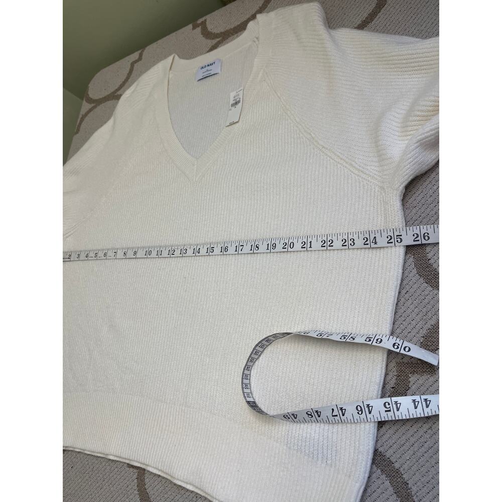 Old Navy good v-neck pullover creme de La sweater, size 2X, MSRP $37, NWT - Picture 6 of 10